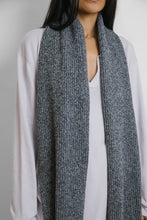 Load image into Gallery viewer, Charcoal Ribbed Scarf