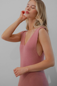 Mauve Kanzo Midi Dress