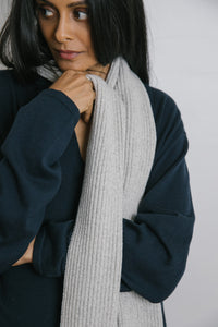Clay Ribbed Scarf