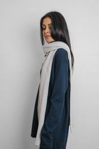 Clay Ribbed Scarf