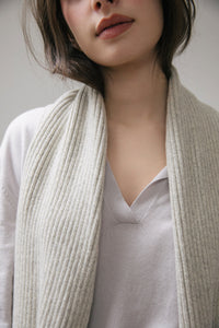 Clay Ribbed Scarf