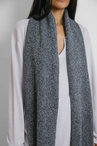 Charcoal Ribbed Scarf