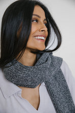 Load image into Gallery viewer, Charcoal Ribbed Scarf
