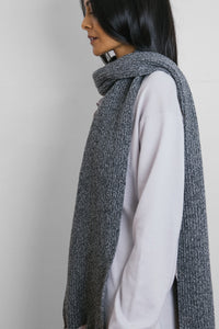 Charcoal Ribbed Scarf