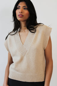 Cream Revy Sweater Vest